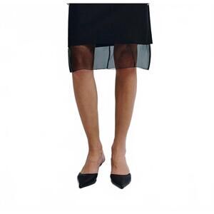 NEW RUE SOPHIE mille organza insert skirt in black